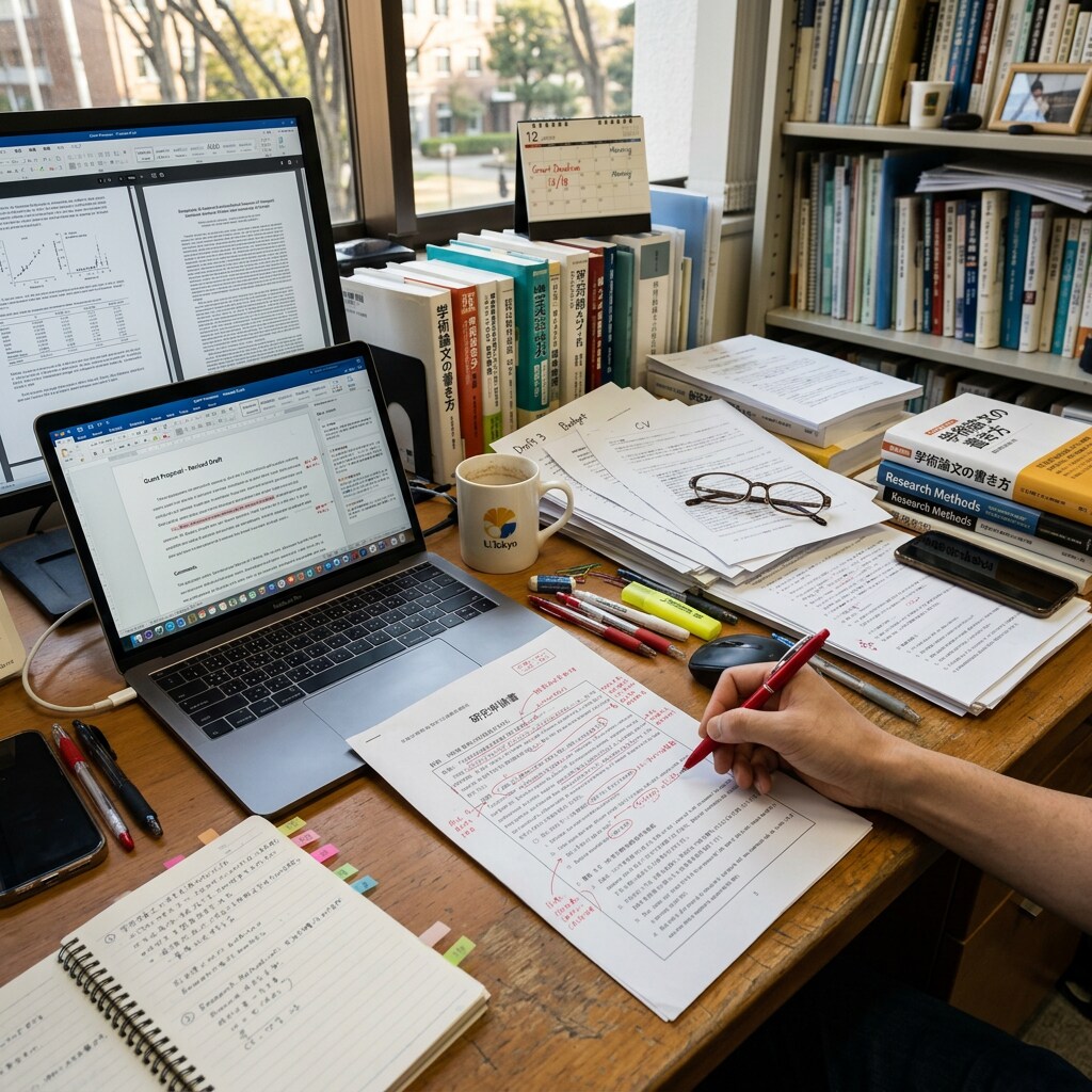 学振、科研費、民間財団などの添削1回をします URA経験者！学振採択経験あり！丁寧な添削を心がけています イメージ3