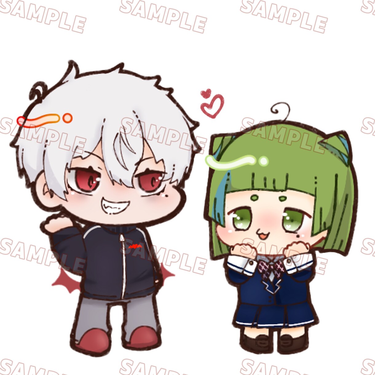 あなたの好きなキャラクターとの夢イラストを描きます かわいいミニキャラであなたの推しをアピールしましょう！ イメージ1