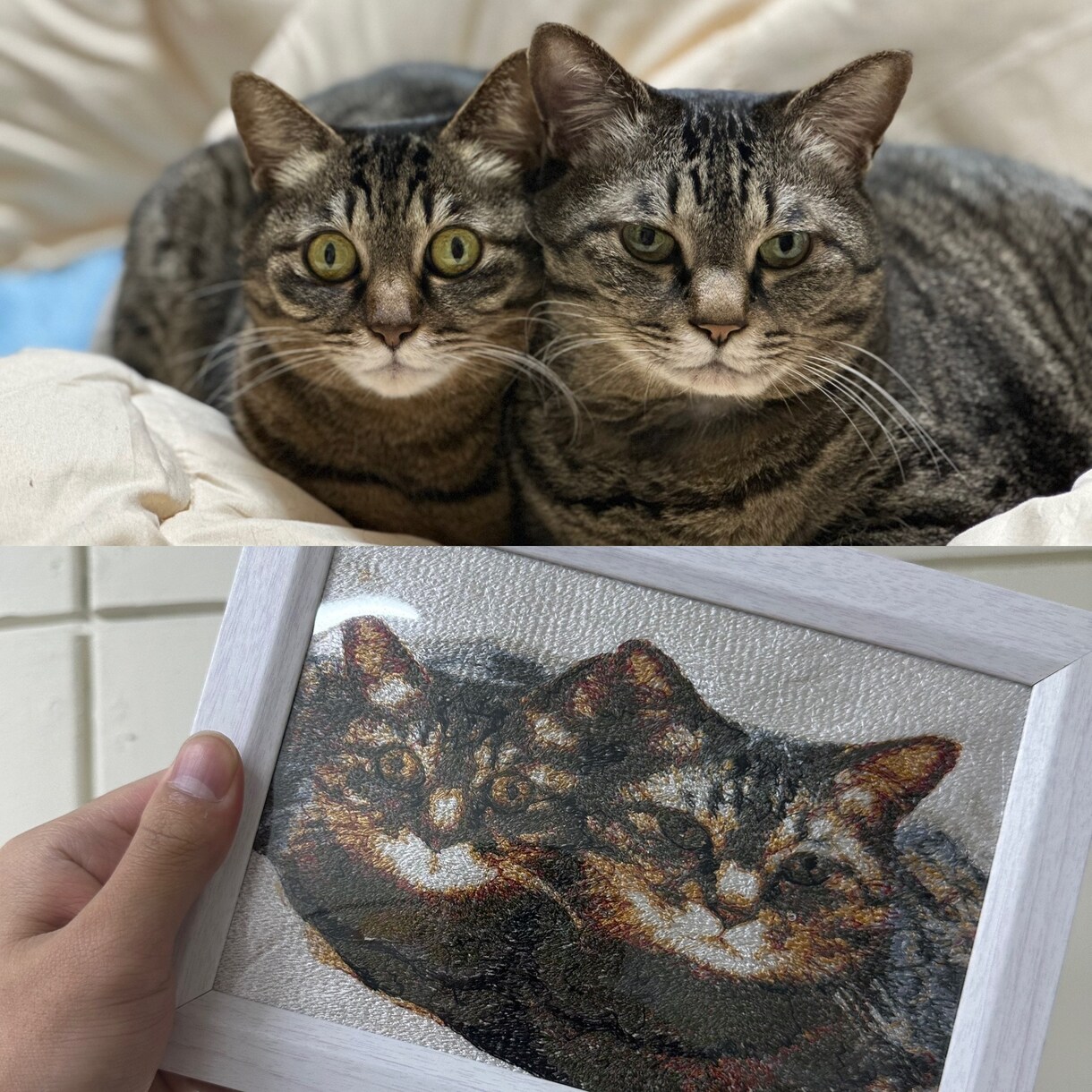 特別価格!あなたの思い出の写真を刺繍にします 写真を刺繍に!新しいインテリア イメージ1