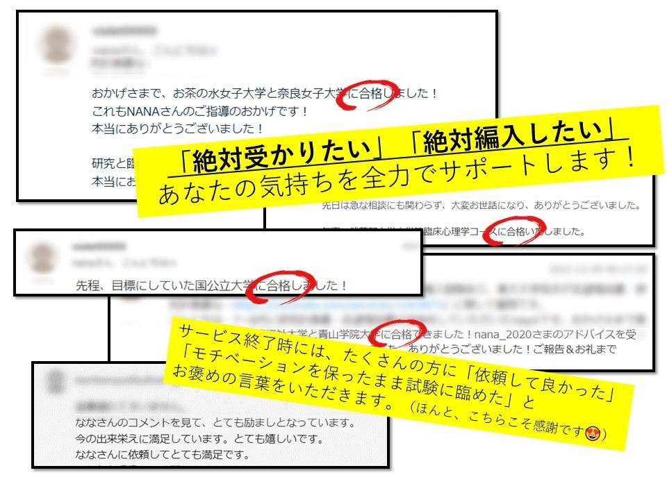 大学編入　研究計画書・志望理由書の添削します 編入経験あり＆東大大学院卒のわたしが試験当日まで合格サポート イメージ2