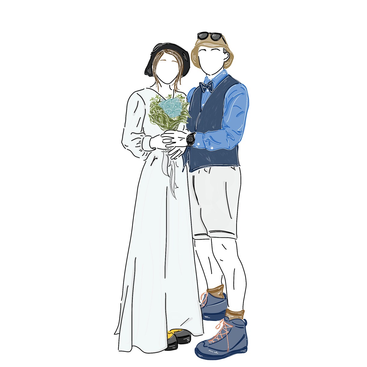 写真を使ってオシャレでシンプルな似顔絵お描きします 描いてほしいお写真をお送りいただくだけ！アイコン使用化◎ イメージ2
