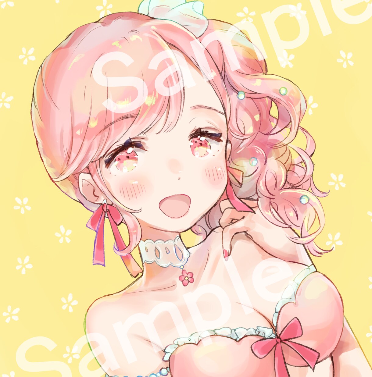 アイコン、ヘッダー、イラスト、キャラデザ描きます ふんわりとした女の子のイラストが得意です。 イメージ5