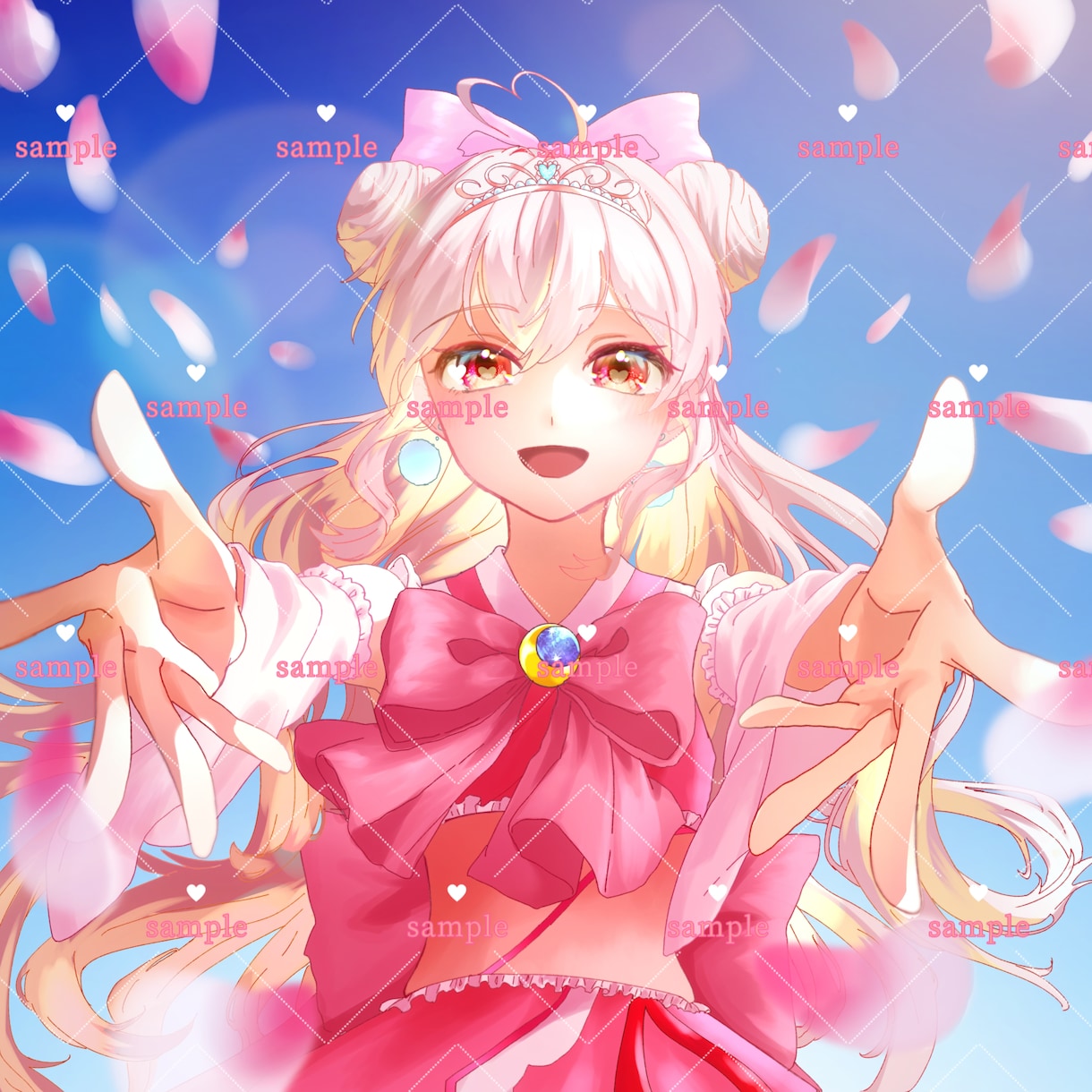 キラキラ感と透明感のあるイラストを提供します 立ち絵、夢絵、アイコンやSNS用のイラストなど！ イメージ5
