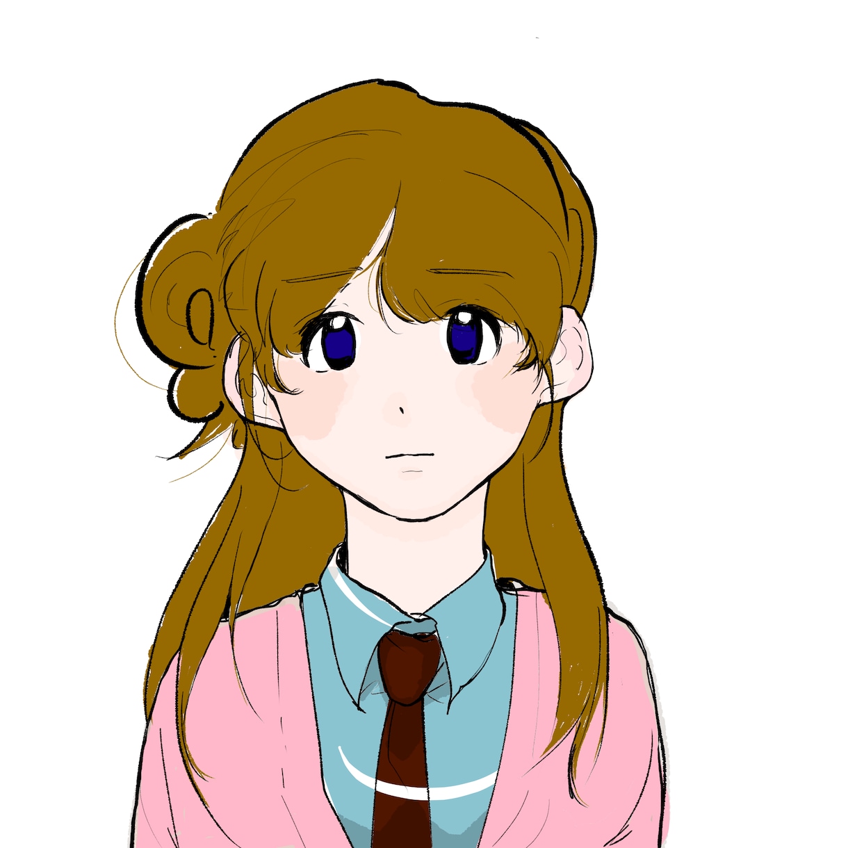 シンプルかわいい女の子のアイコンをご提供します 少女マンガ風のアイコンを描きます！ イメージ1