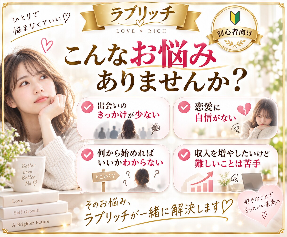 ラブリッチ！恋人づくりと収入UPの一挙両得狙えます 恋もお金も手に入れたい方へ！初心者向け実践ノウハウ イメージ2