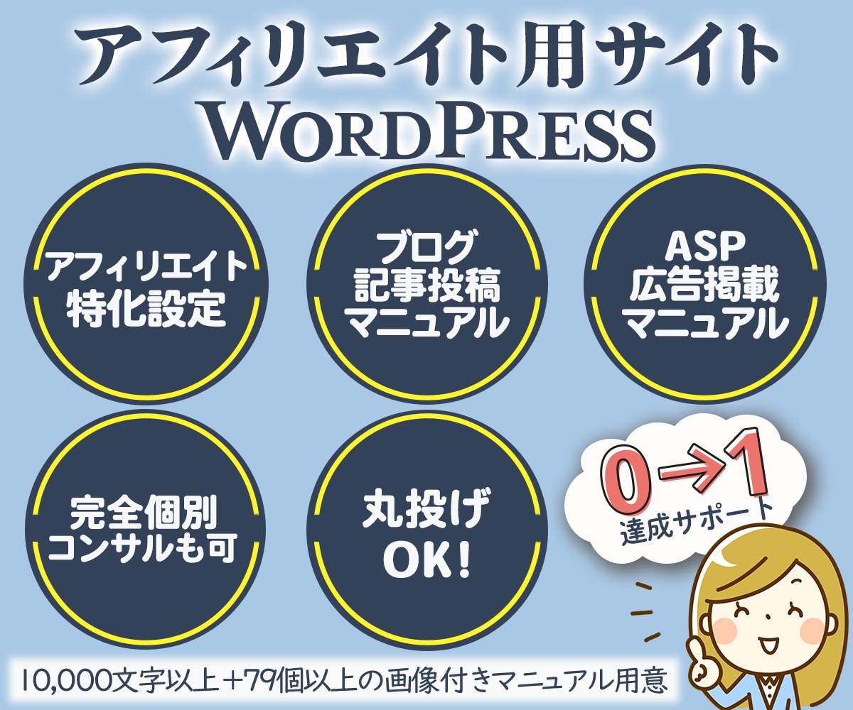 ワードプレスでブログ／アフィリエイトサイト作ります WordPress／SEO対策／GoogleアドセンスもOK イメージ1