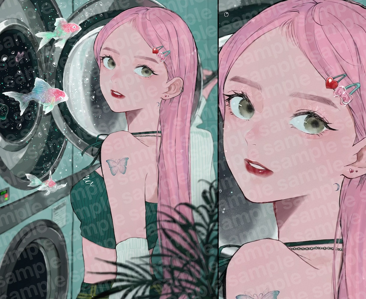 アンニュイで雰囲気のあるイラスト描きます ⭐︎アイコン, サムネイルetc. お気軽にご相談下さい！ イメージ7