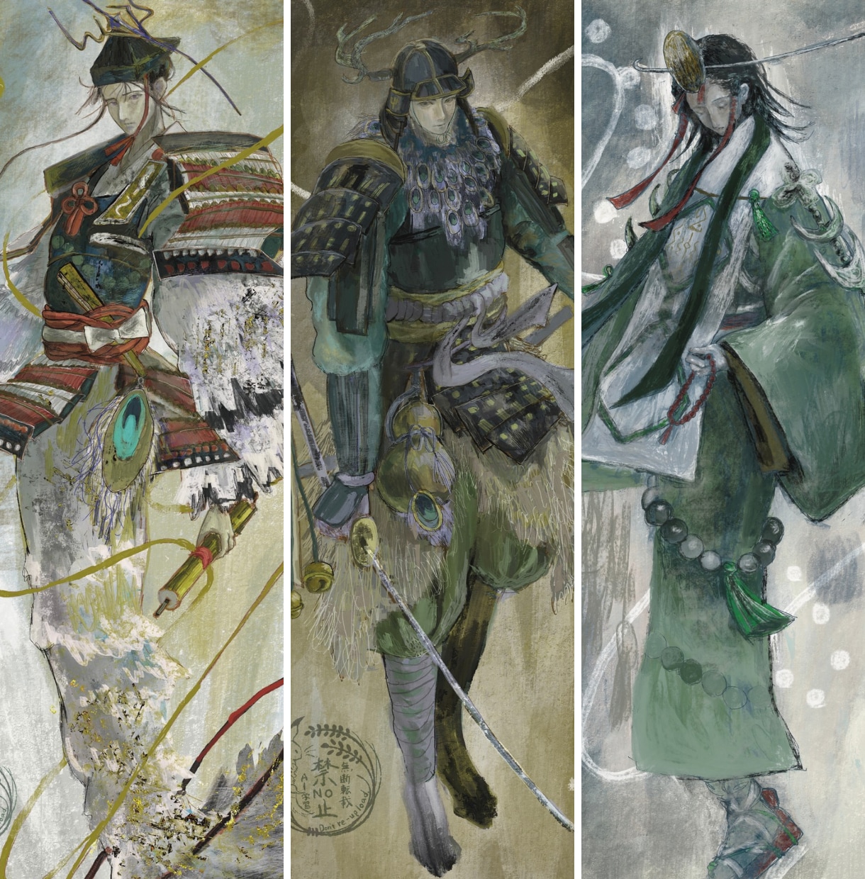 商用◎和幻想を含んだ武将/人物の立ち絵を描きます 人目で”気配”が伝わるキャラクターを イメージ1