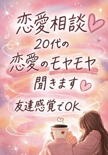 恋愛相談！20代の抱えるのモヤモヤに寄り添います 恋愛のモヤモヤ、一緒に整理して少し心を軽くしませんか？ イメージ3