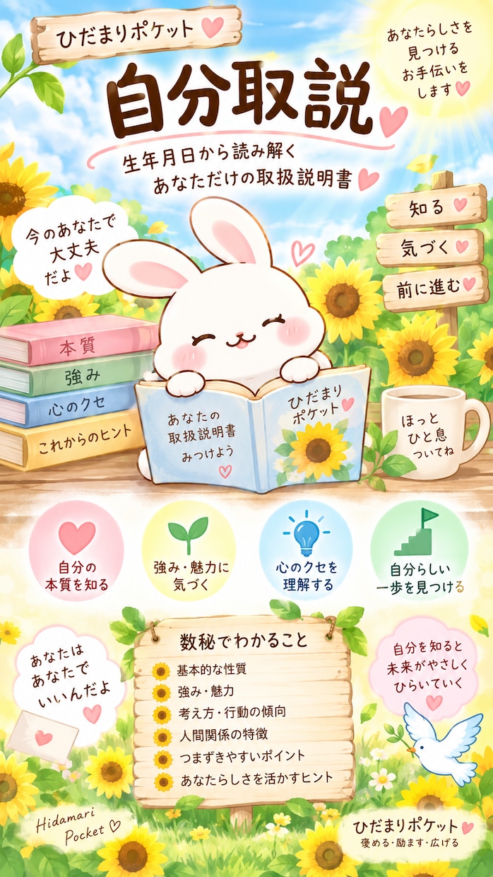 数秘であなたらしさ・強み・心のクセを読み解きます 生年月日に隠れた数字から、あなたらしさ・強み・心のクセ イメージ1