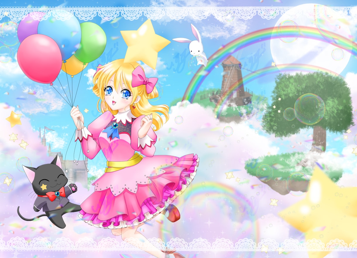 お好きなイラストを描きます 【表情4点セット付き】ゲーム、動画、プレゼントなどに イメージ2
