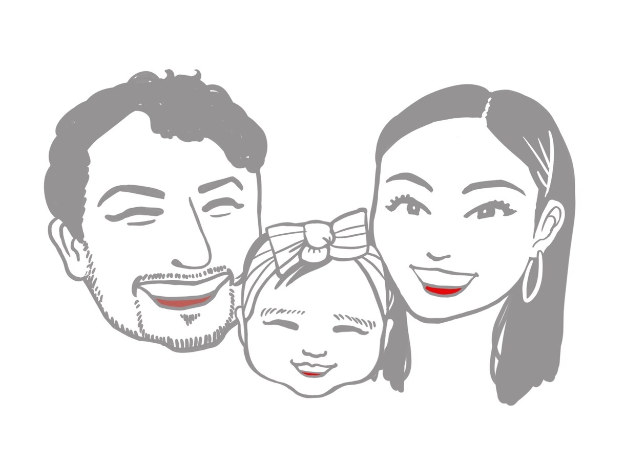 似顔絵を制作します 思い出に。プレゼントに。家族、夫婦、恋人、友達 イメージ6