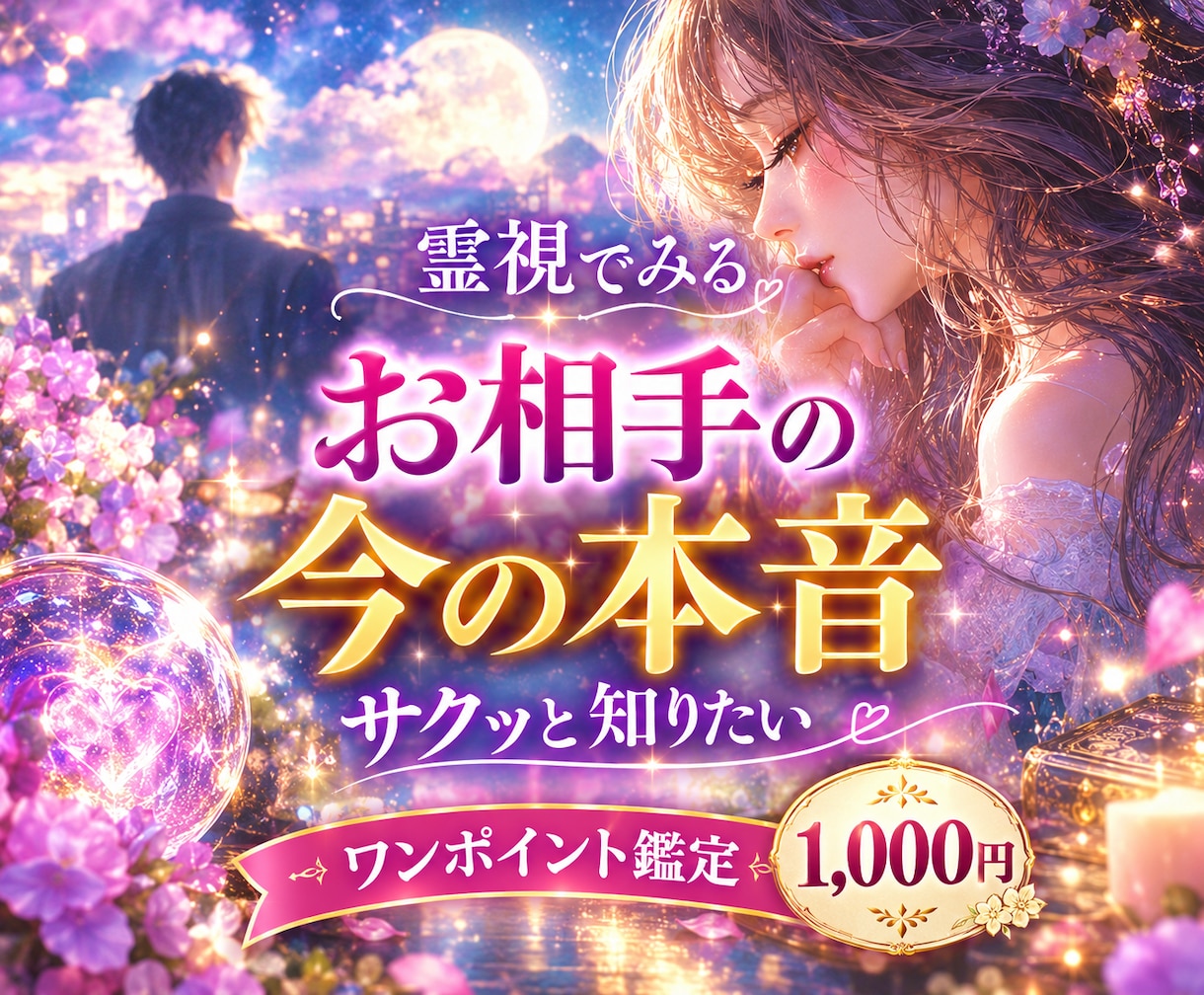 誰にも言えない恋…あの人の本音をサクッと霊視します 秘密の恋…❤️お相手様の本心をワンポイントで霊視します☘️ イメージ1