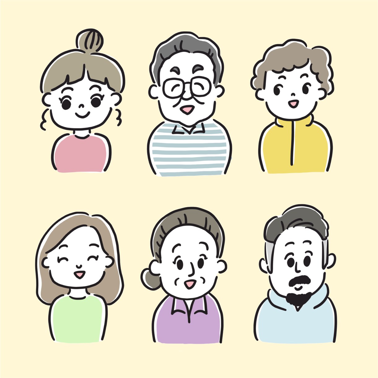 アイコン/名刺に♪ゆるおしゃれ似顔絵描きます カフェの店員さんや子供向けにも！やさしい印象の似顔絵です♪ イメージ5