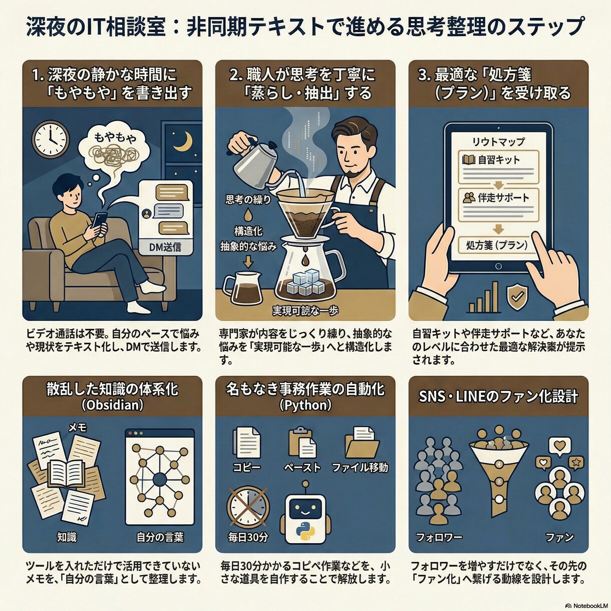 IT相談室「深夜の工房」相談にのります ITの「もやもや」を整理する。職人がテキストで見積もり・助言 イメージ1