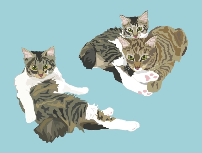 愛犬愛猫(ペット)を可愛くイラストにします 大好きなペットをデーター化して活用の幅を広げよう！ イメージ10