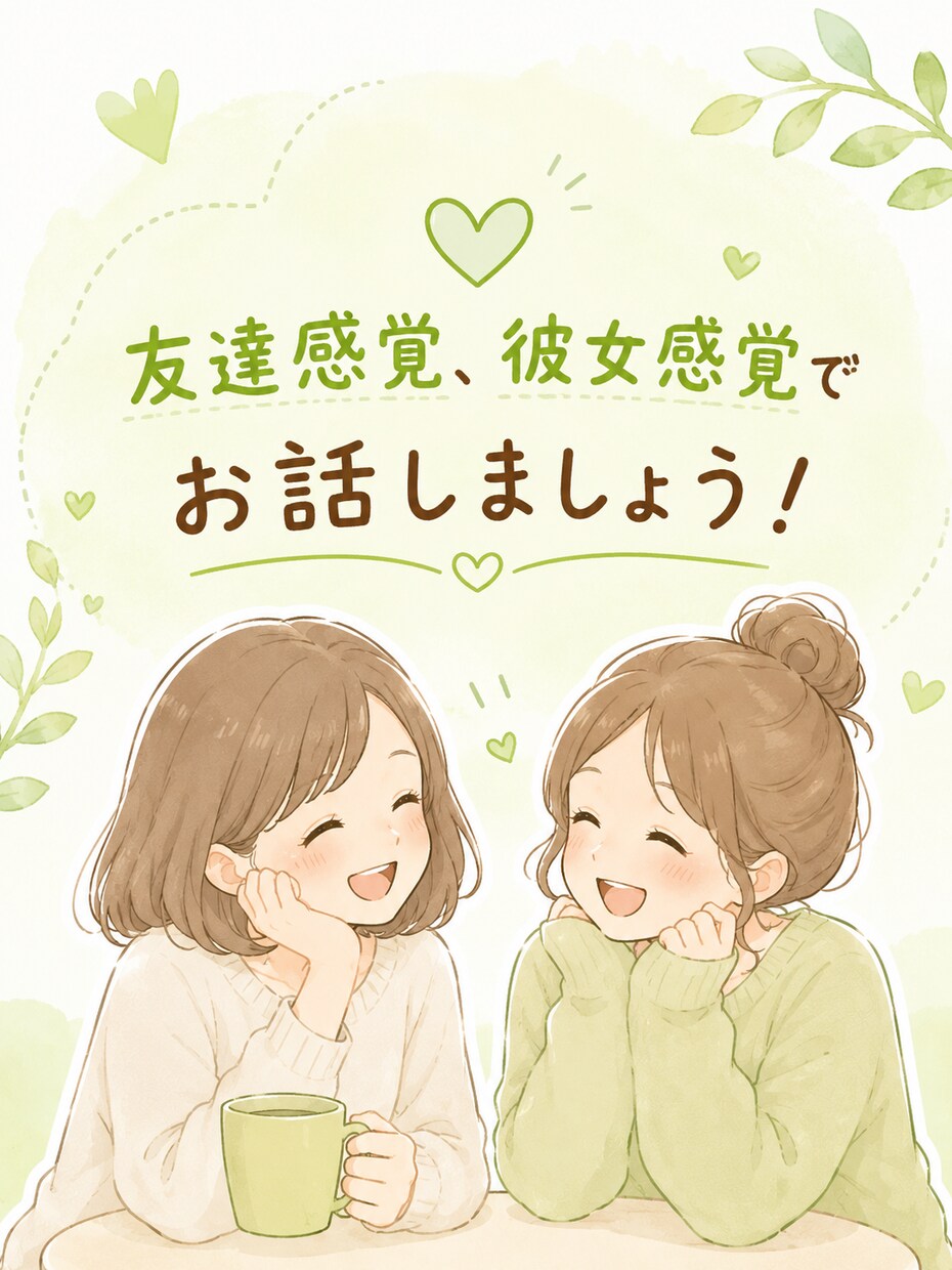 友達・彼女感覚で話します 楽しく！ただ聞いて欲しい！話したい方向けに イメージ1
