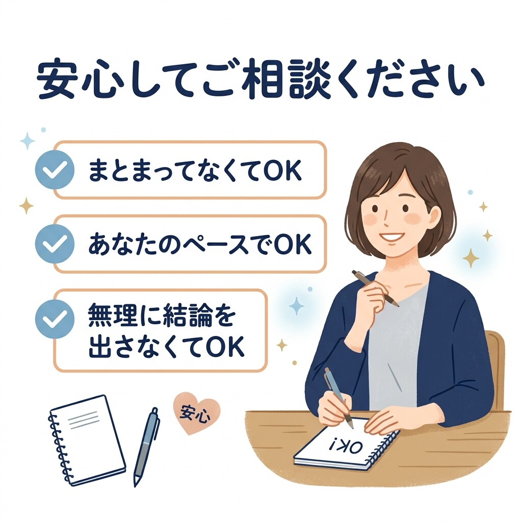 仕事の悩みを丁寧にお聞きします まとまっていなくても大丈夫です イメージ3