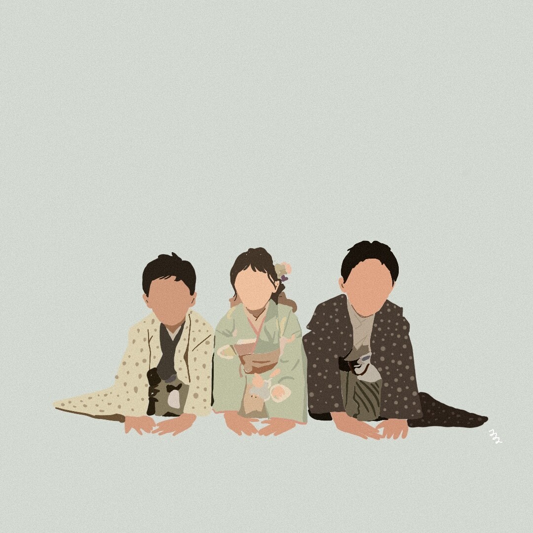 いただいたお写真を元に、イラストをお描きします ウェルカムボード、誕生日や記念日、ペットの似顔絵に イメージ1