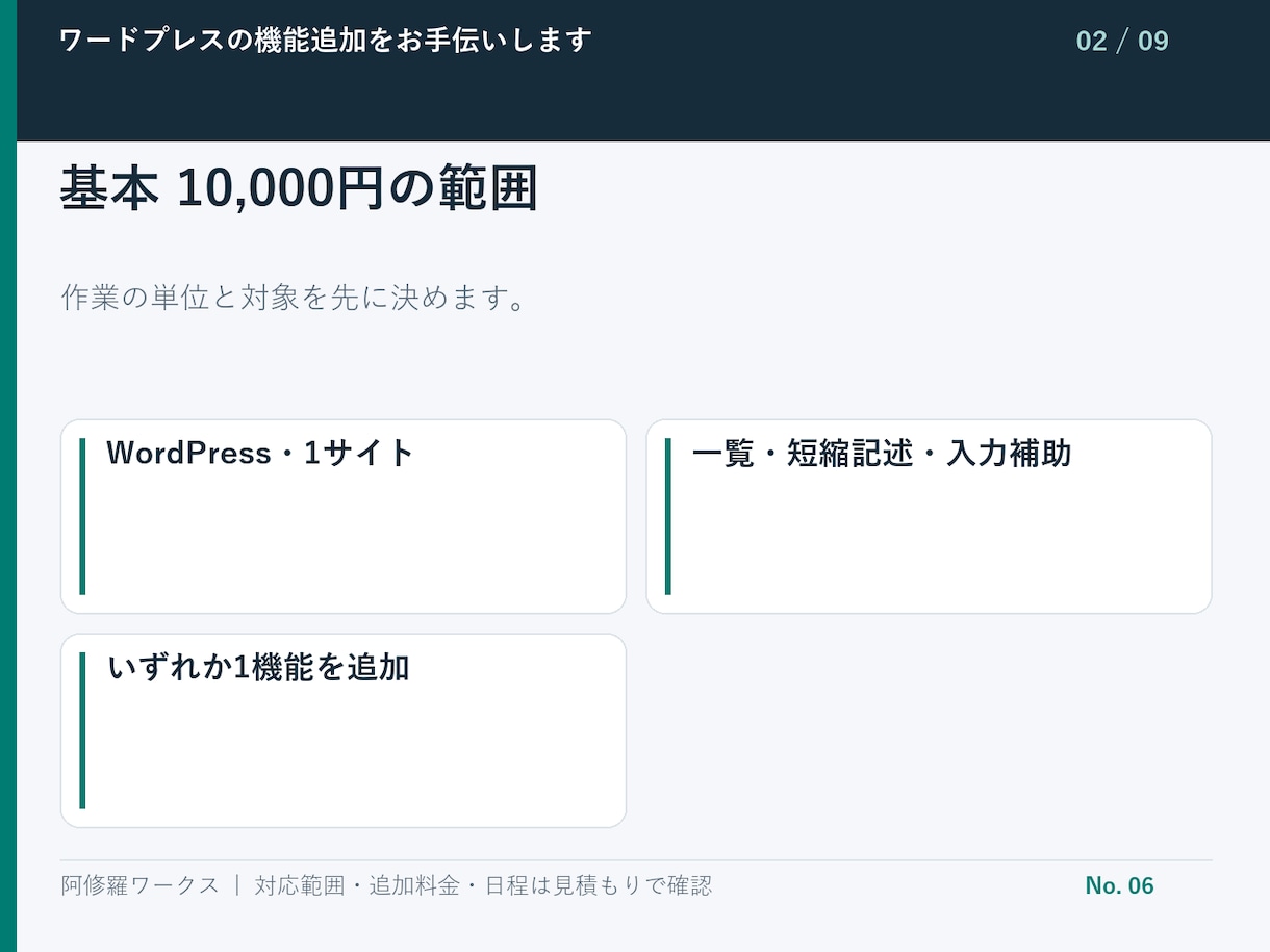 ワードプレスの機能追加をお手伝いします 既存サイトに小さな機能を1つ追加 イメージ3