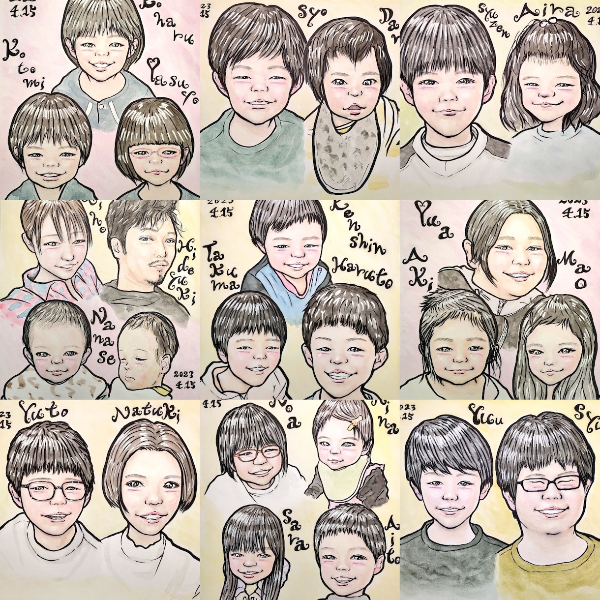企業のイベントで集客に最適な似顔絵を人数分描きます 沢山のお客様へ温かい手描き絵のプレゼントはいかがでしょうか？ イメージ2