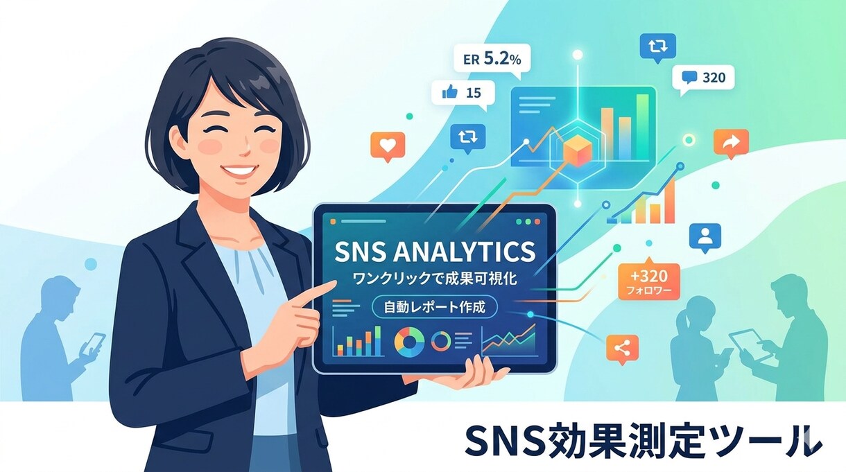 SNS担当者必見！自動でインサイトデータ集計します ワンクリックでデータ集計&分析レポート即時更新！ イメージ1
