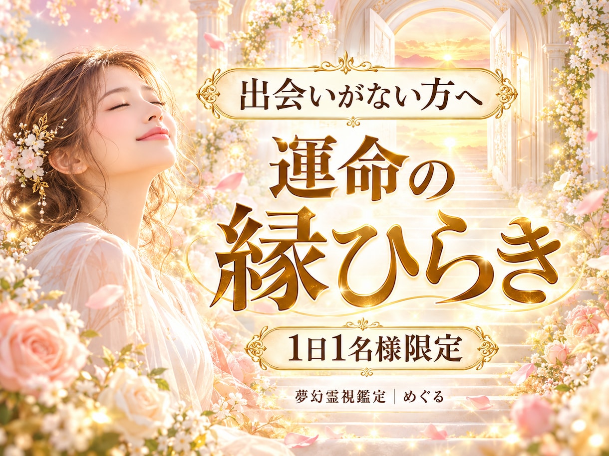 運命の縁ひらき｜出会い運を開くヒーリングをします 【出会いがない方へ】良縁を引き寄せヒーリング♡ イメージ1