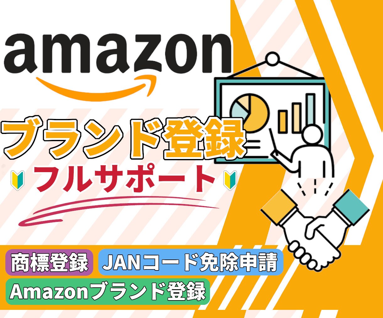Amazonブランド販売スタートまでサポートします 商標登録、ブランド、JANコード免除申請のつまずきをサポート イメージ1