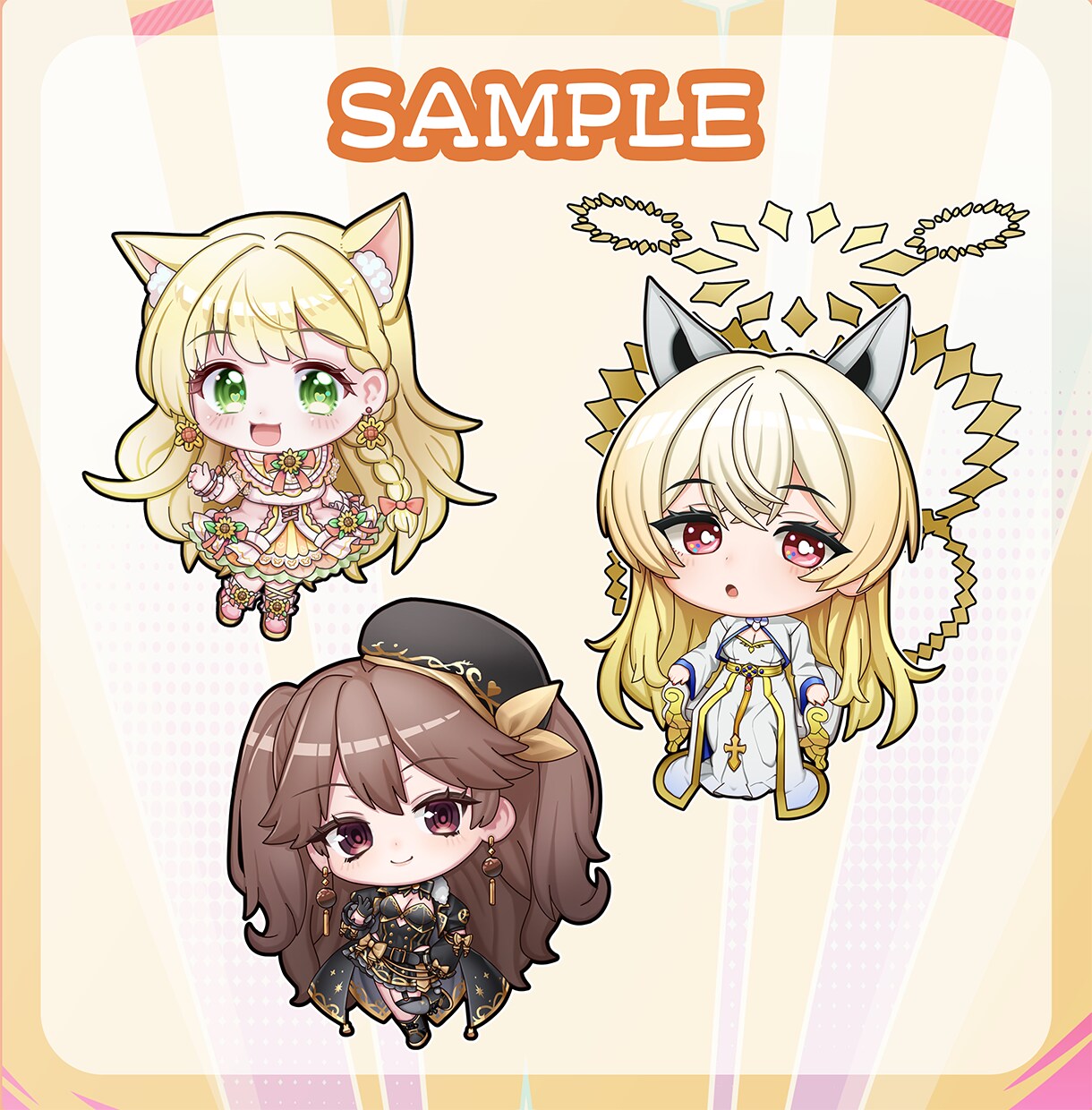 2～2.5頭身のミニキャラを描きます SNS用のアイコンやグッズ、配信活動等でイラストが必要な方へ イメージ5