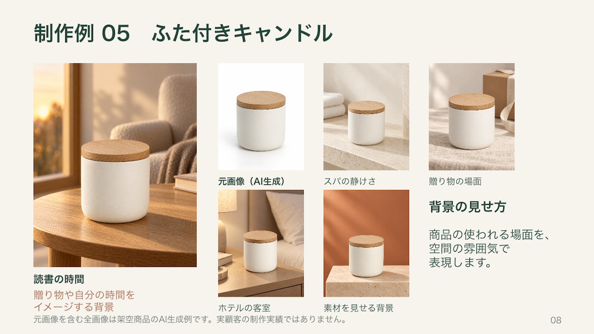 AIで生活雑貨の商品写真の背景を作ります 1商品5枚｜EC・SNS用の場面写真を制作 イメージ6