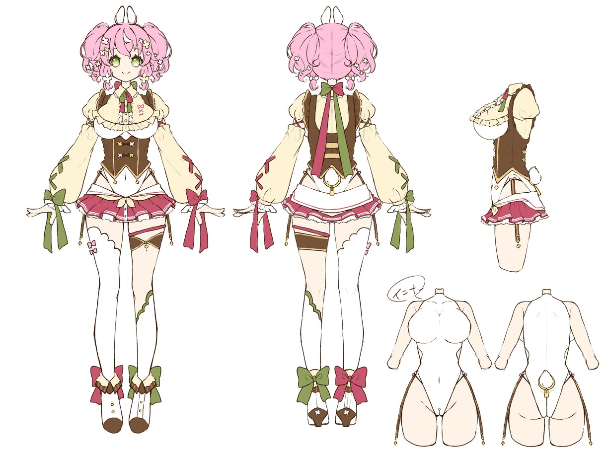 Vtuber用・キャラクター制作致します 可愛いゆるふわ系キャラクターが得意です！ イメージ4