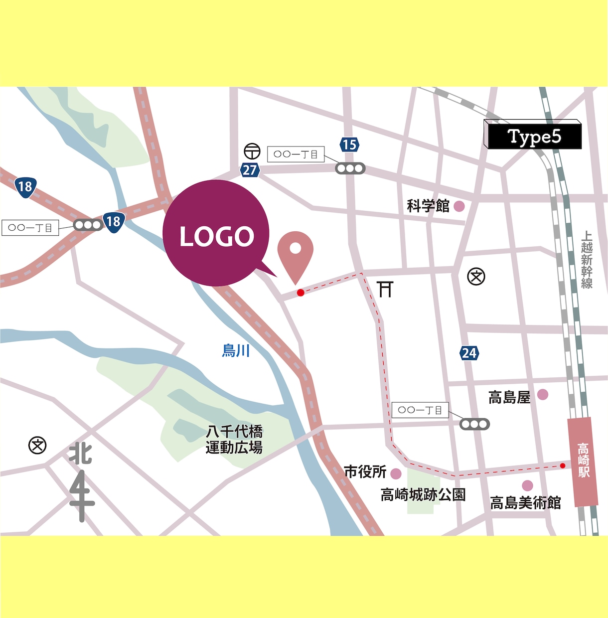 シンプルで高品質な地図作成します 店舗・会場・会社・自宅までなど案内図作成します イメージ4