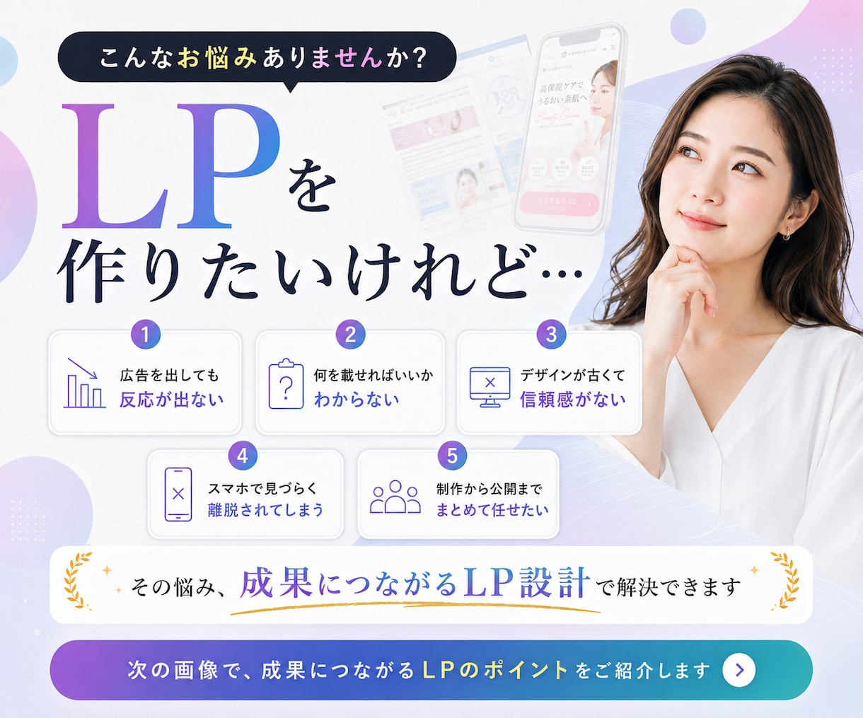WEB集客に強いLPを制作します 構成・デザイン・コーディングまで一括対応 イメージ2