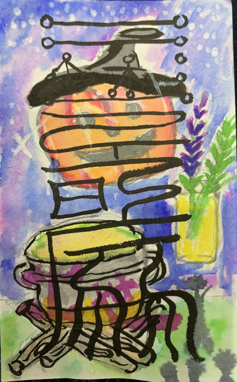 KOＮ式鎮宅靈符。ワンオラクル作品だします 個性あふれる描画の靈符オラクルであなたに必要なことを伝える イメージ1