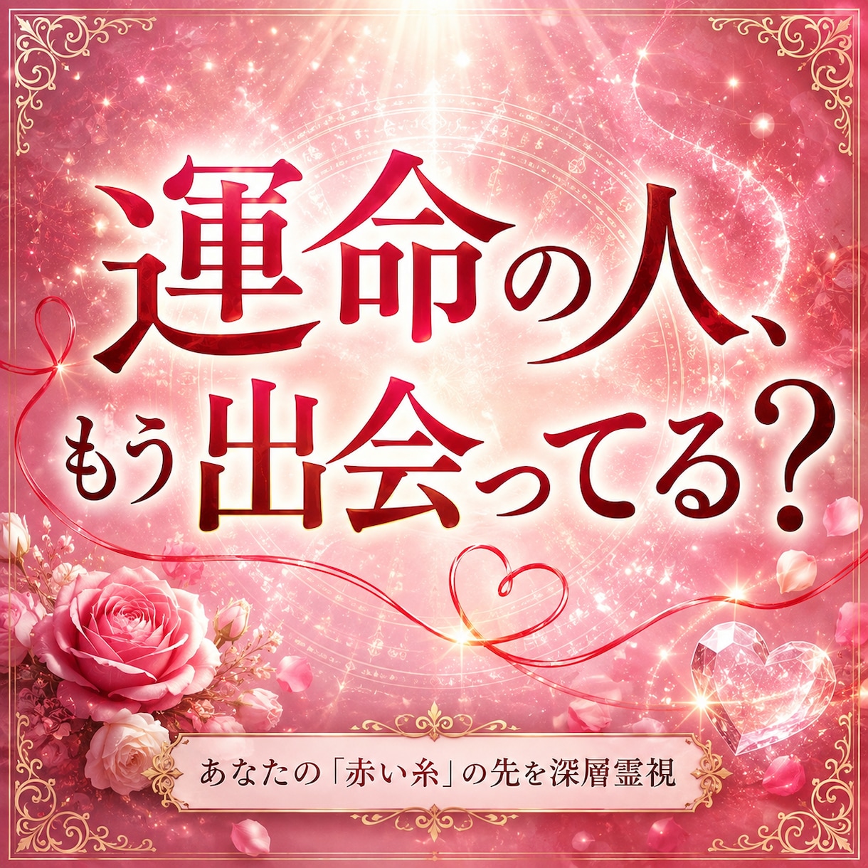 魂に結ばれた運命の赤い糸とそのお相手を霊視します まだ見ぬ人？もう出会った人？赤い糸の行方を視ます。 イメージ1