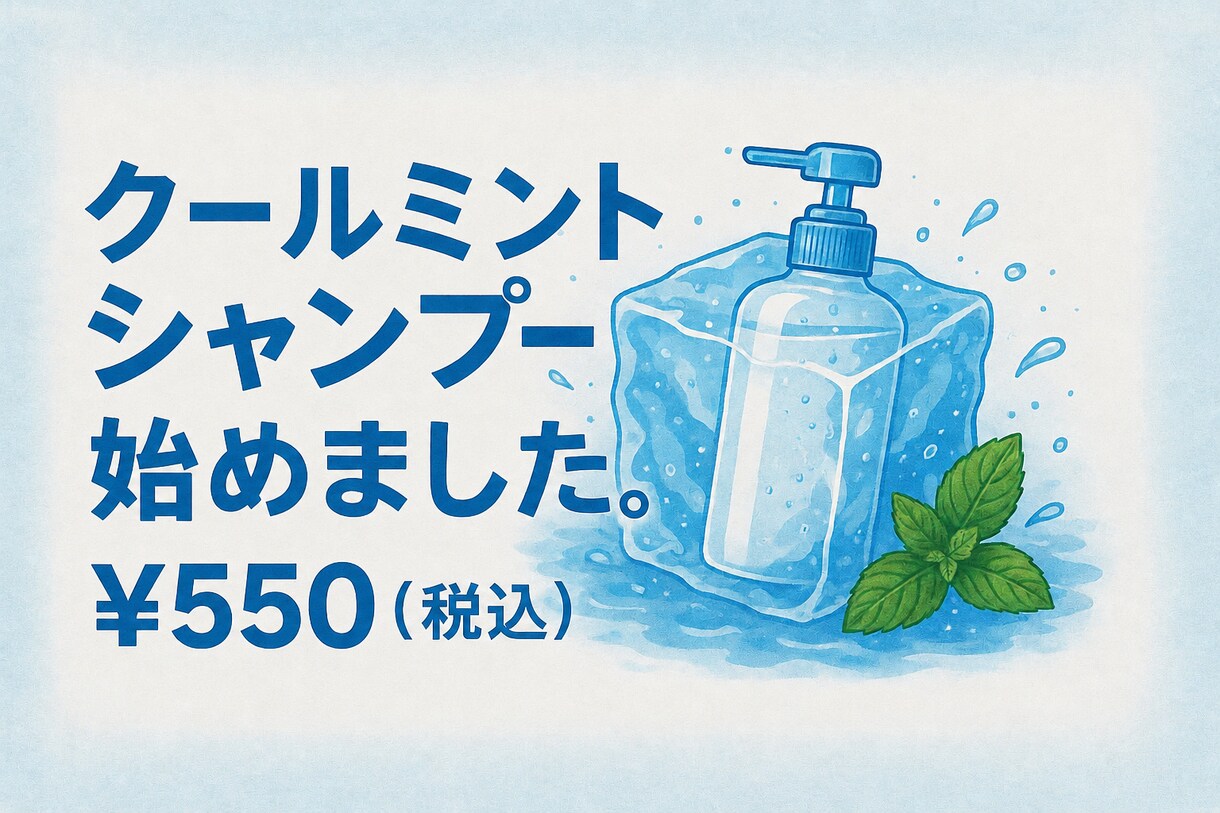 理髪店販促用pop・メニュー作成致します barber shop/理髪店POP・メニュー表の作成 イメージ1