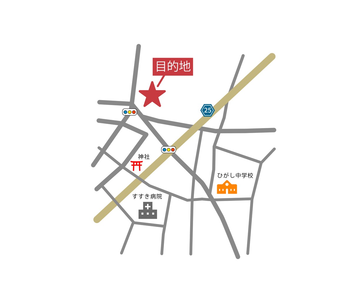 地図データ（名刺やwebサイトに！）作成します シンプルで分かりやすい。名刺デザインのアクセントにも！ イメージ3