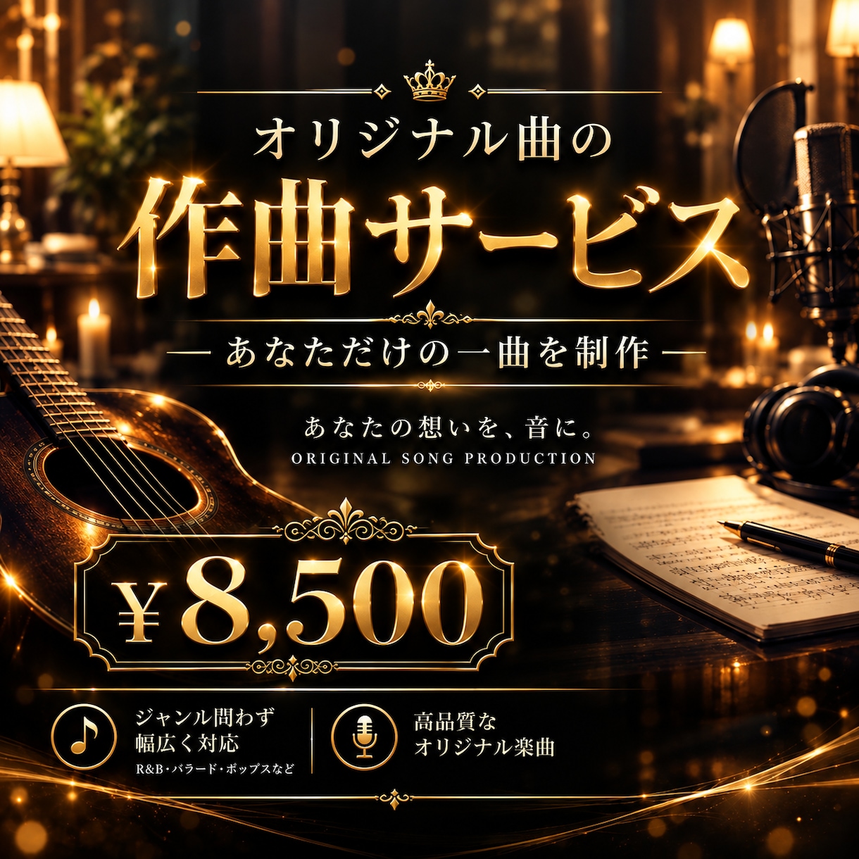 あなただけのオリジナル曲を作曲します 自分だけのオリジナル曲・BGMを作成してみませんか？ イメージ1