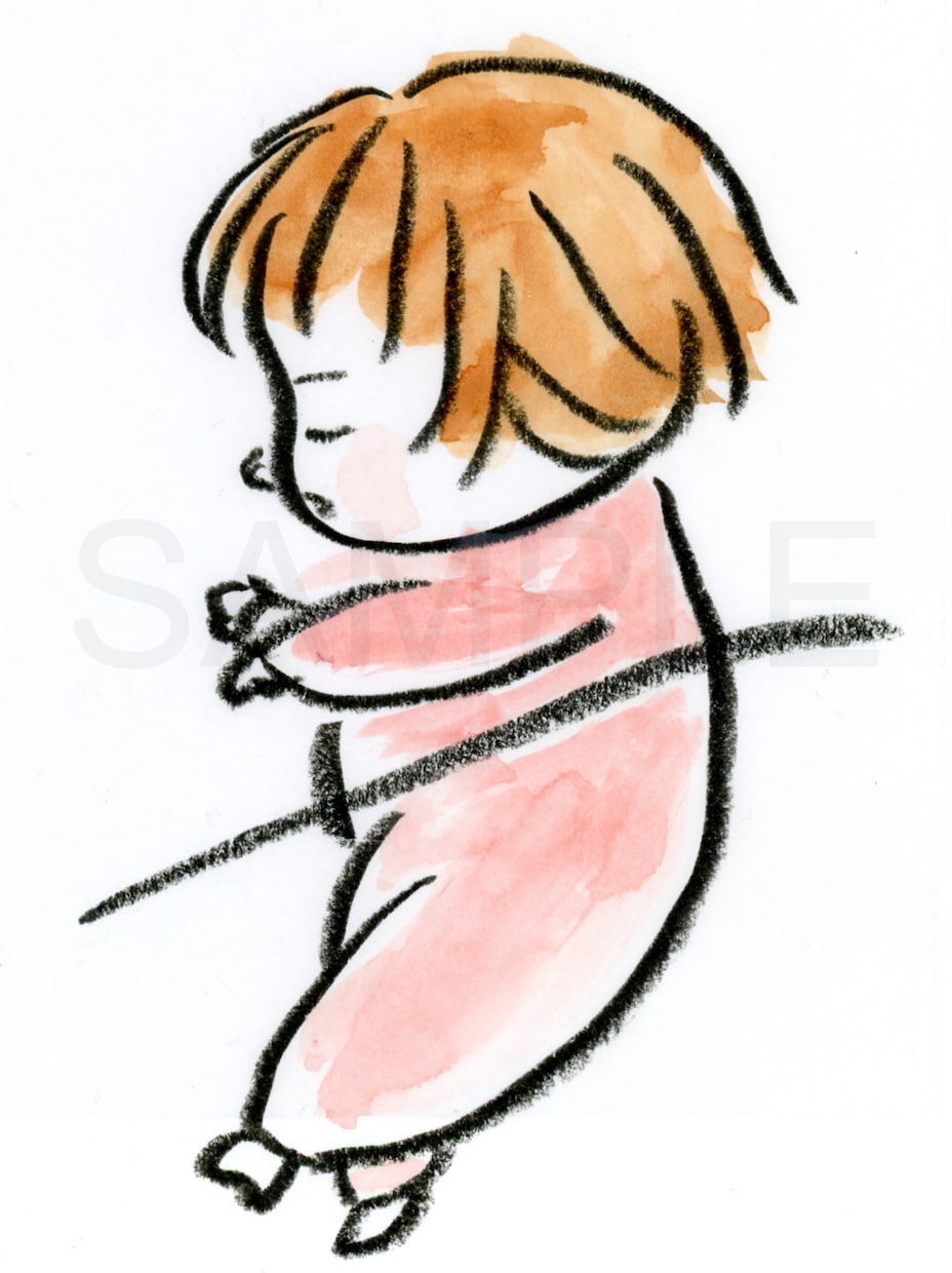 赤ちゃん、お子様の似顔絵を描きます 出産お祝い、プレゼントや誕生日の記念にいかがですか? イメージ9