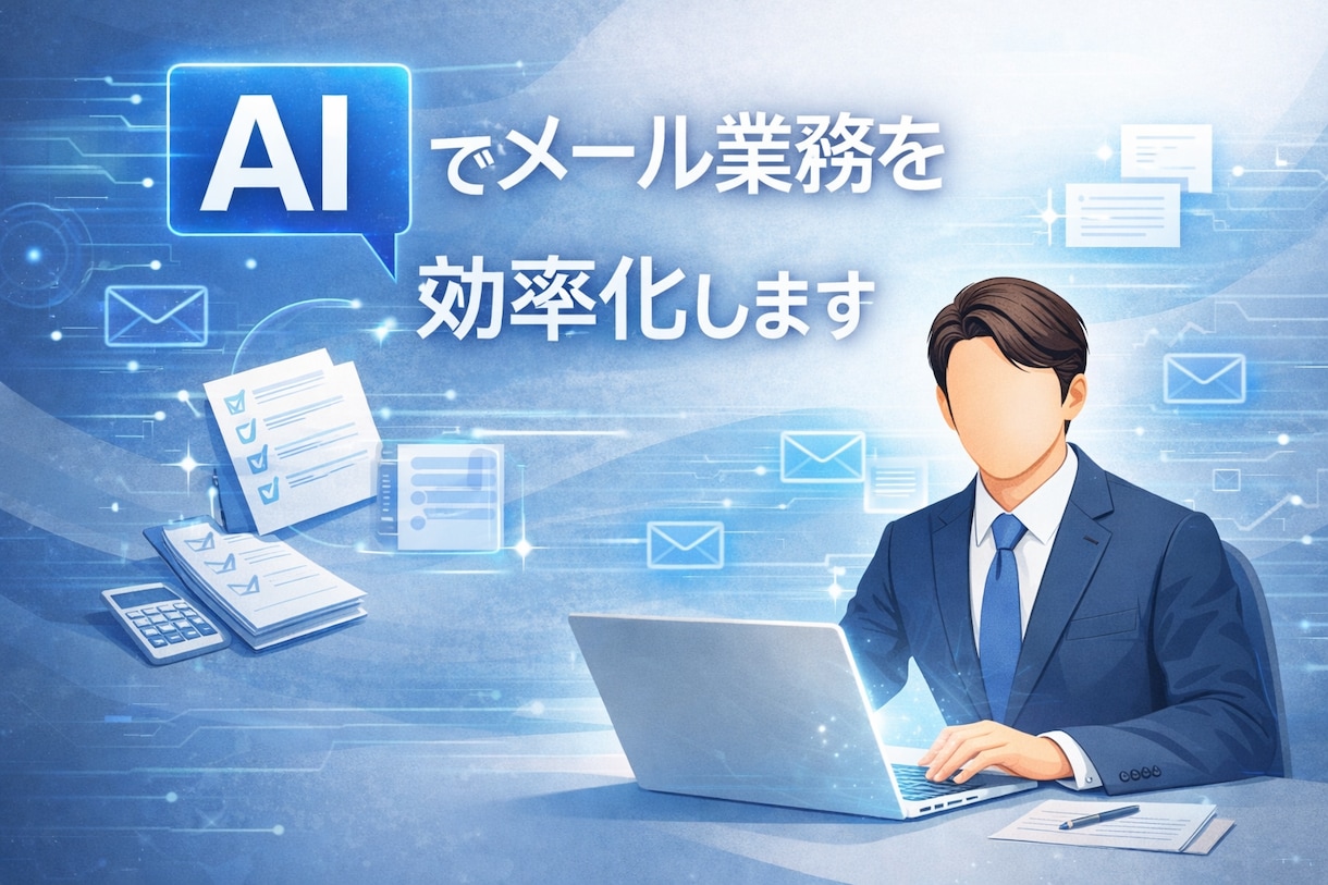 AIでメール返信の時間を半分にします 毎日の定型メール、もっと楽に終わらせませんか？ イメージ1