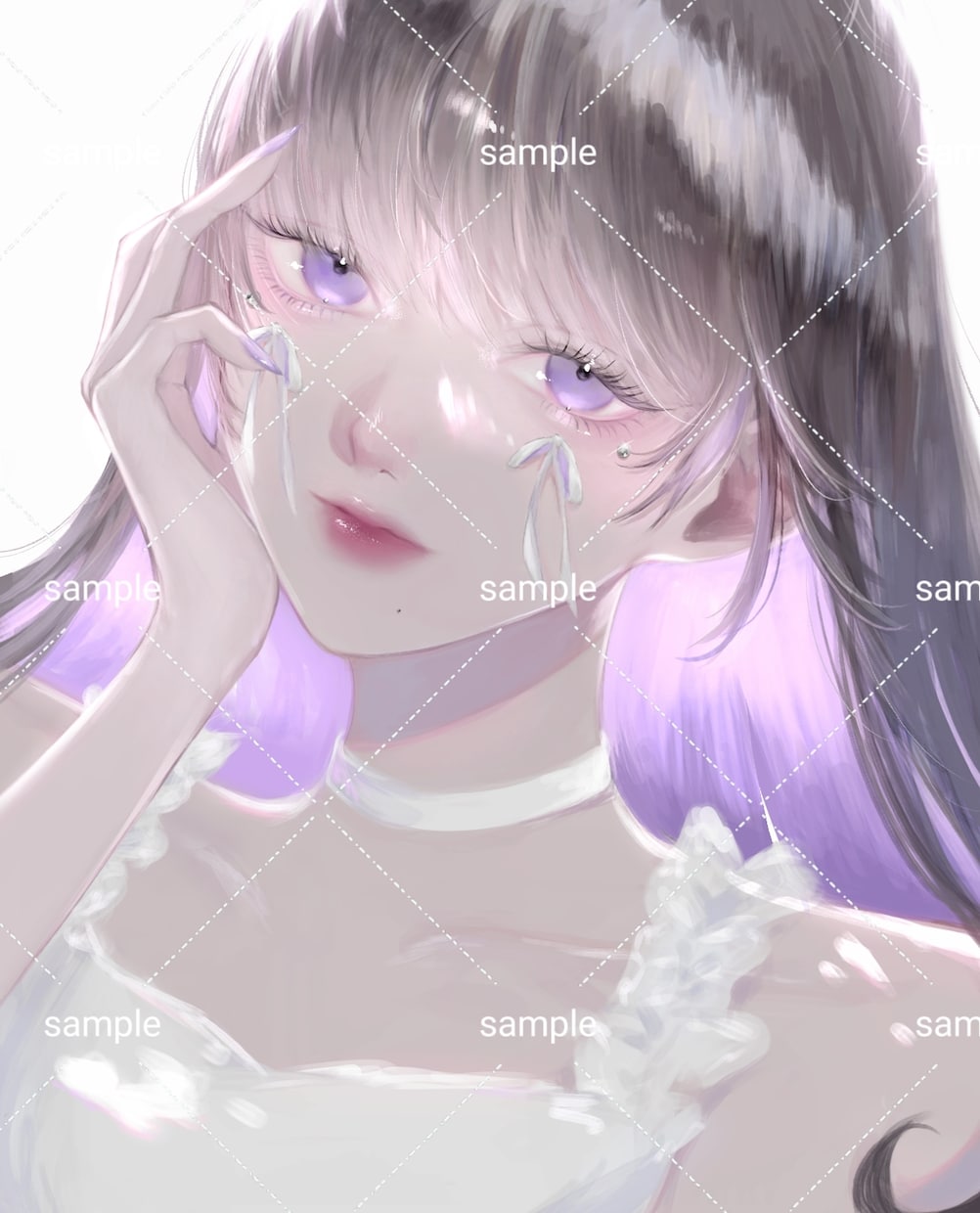 リアルで透明感のあるイラストを描きます SNSアイコン、表紙、サムネ、配信用イラスト等におすすめ！ イメージ2