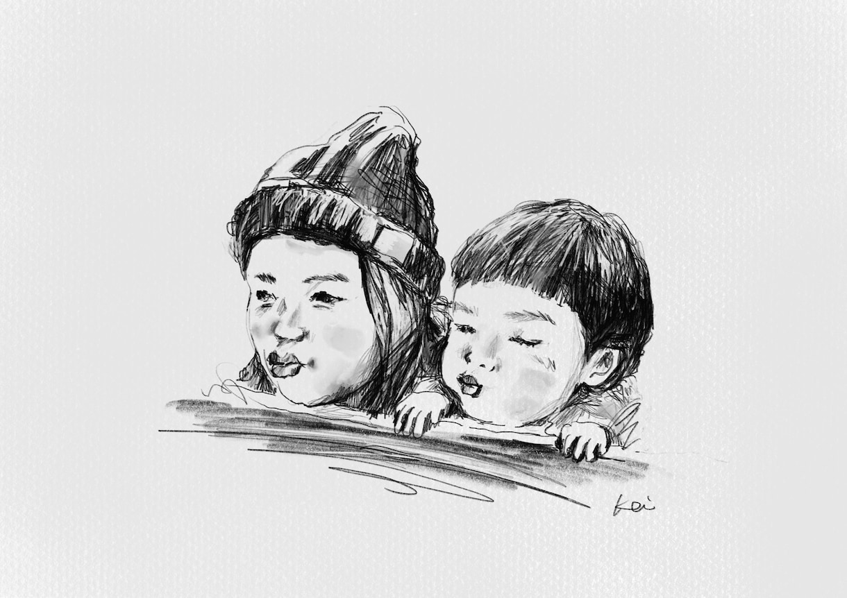 あったかスケッチデータ作成いたします 鉛筆デッサン風イラスト。お写真を元にデータ制作いたします。 イメージ8