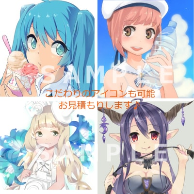 シンプル☆キャラアイコンお描きします あなたのアイコン作成～ＳＮＳやブログなどに～ イメージ3