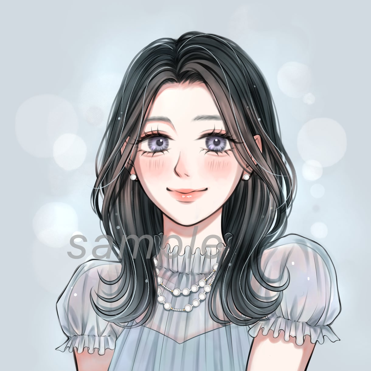透明感×可愛い♡SNSで映えるアイコン描きます 【先着5名様のみ基本料金3000円！】女の子の理想を形に◎ イメージ3