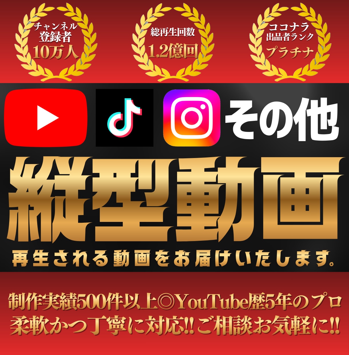 丸投げ◎現役プロがSNS用のショート動画制作します SNSフォロワー11万人超！“再生される動画”をお届けします イメージ1