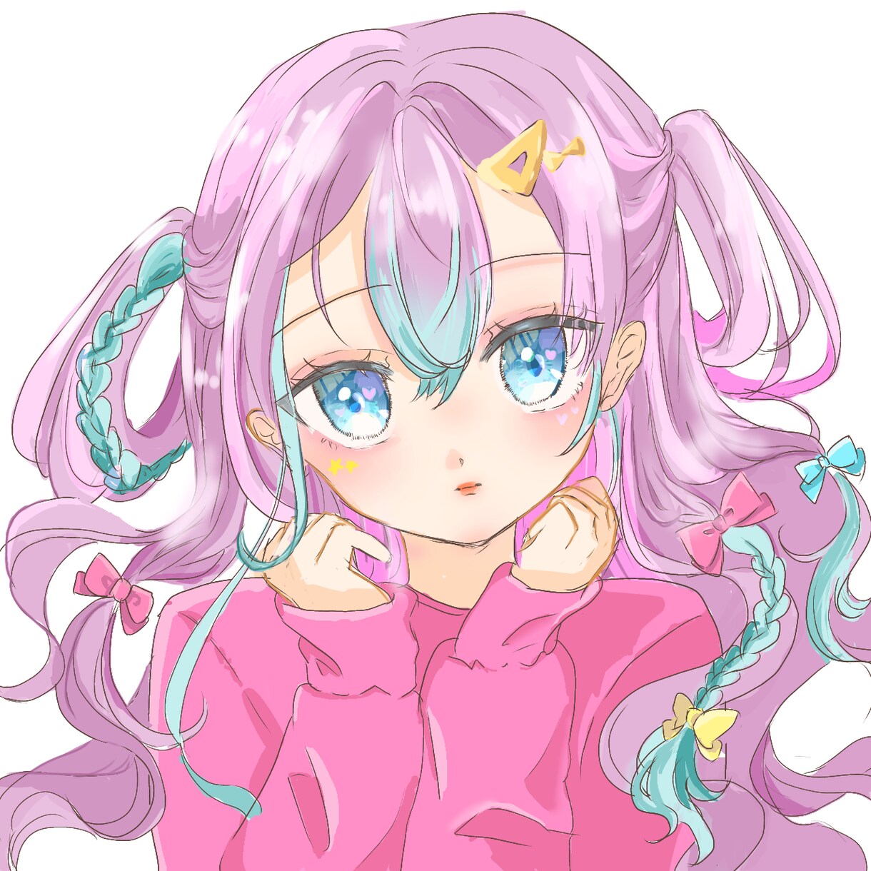 あざと可愛い女の子の1枚絵を描きます！ます パステルカラーのあざと可愛い女の子を描きます！ イメージ4
