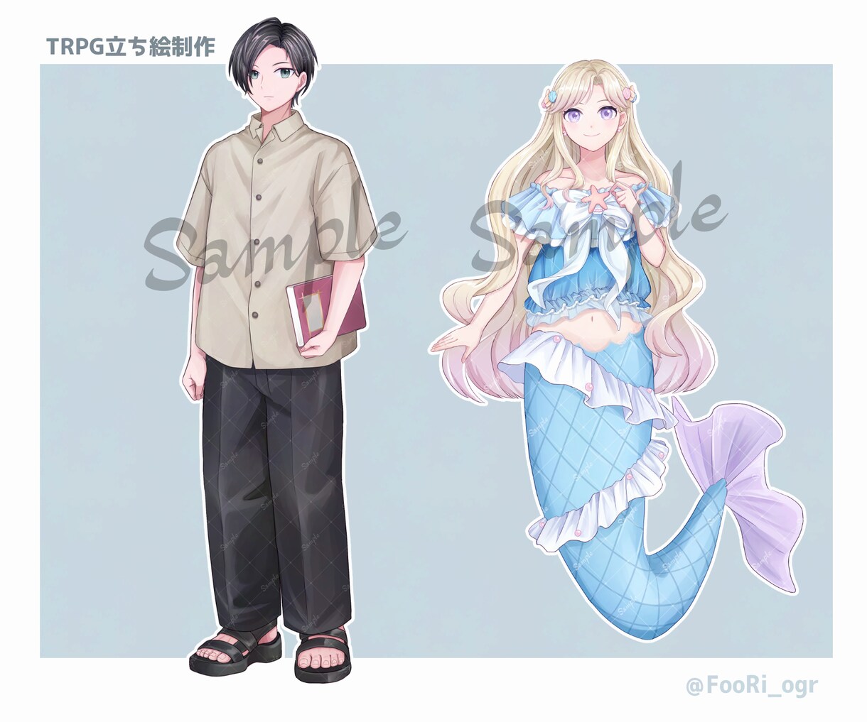 サムネイルにぴったりなキャラ単体イラスト描きます 配信サムネイルやMV素材に！透明感のあるイラストで彩ります イメージ4