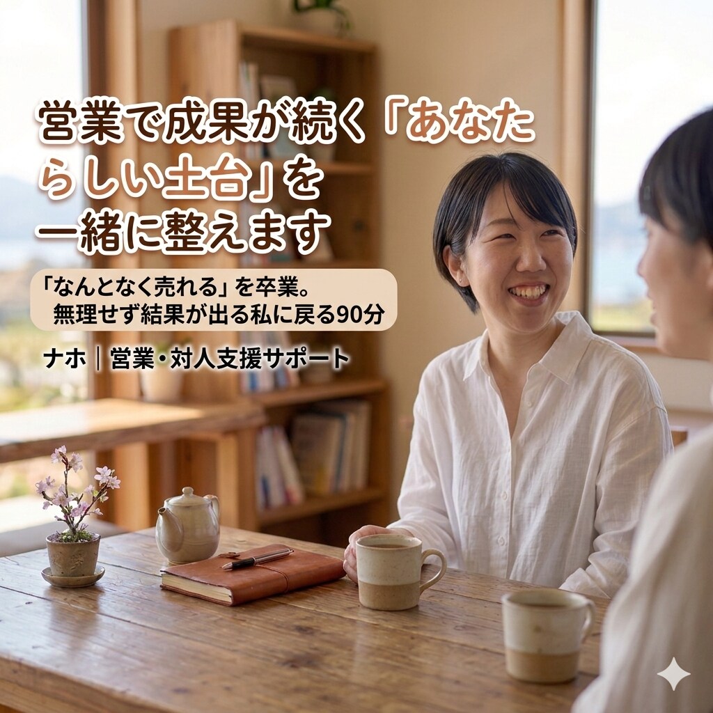 成果が続く「あなたらしい土台」を一緒に整えます なんとなく売れる、を卒業。無理せず結果が出る私に戻る90分。 イメージ1