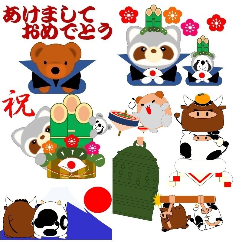 ペット、ぬいさんのイラストを作成いたします ペット、ぬいさんのクリスマス、年末年始仕様のイラストアイコン イメージ4