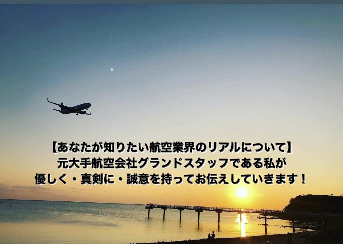 格安！！航空業界への相談なんでもリアルに伝えてます 元大手航空会社グランドスタッフが悩み・気持ちに答えます イメージ2